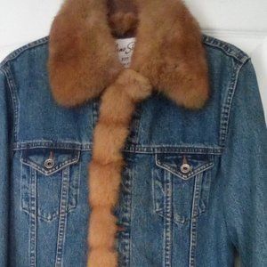 Fur/denim jk.🔥FIRE SALE🔥 reg$168